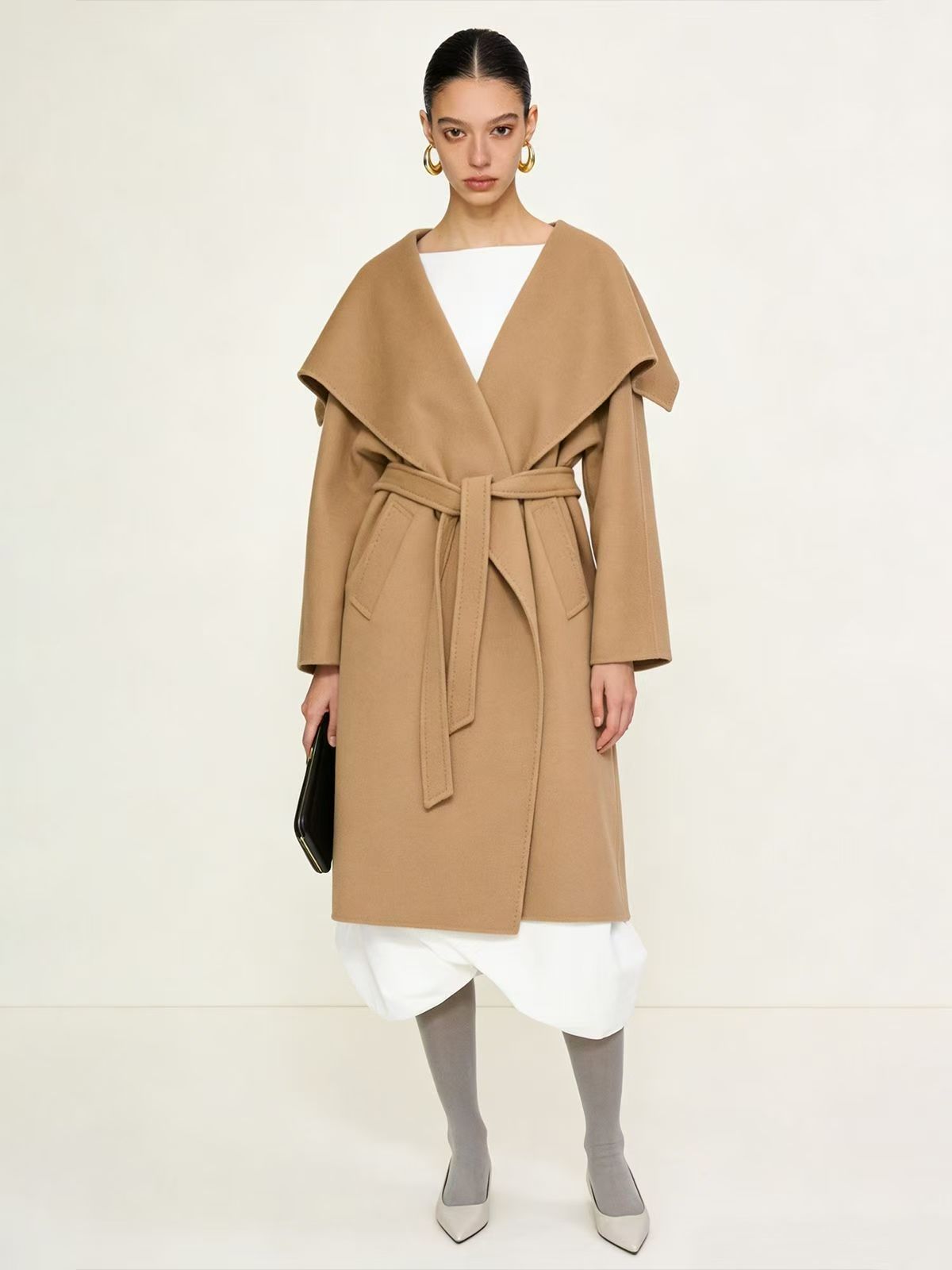 H4733 Women's cashmere coat
