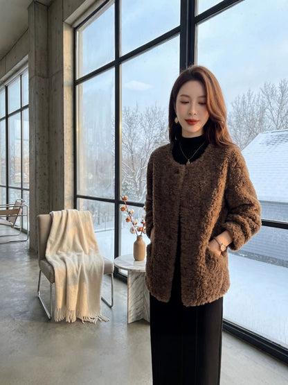 H4725 Women's cashmere coat