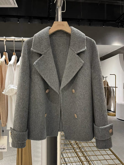 H4848 Women's cashmere coat