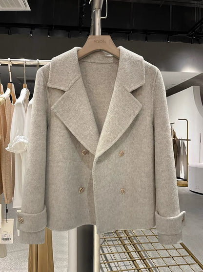 H4813 Women's cashmere coat