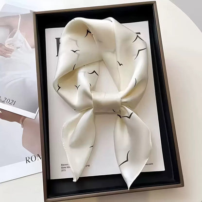 Sophisticated Neck-Protecting Silk Scarf/Kerchief – Versatile Shawl-Style Scarf (HS1002)