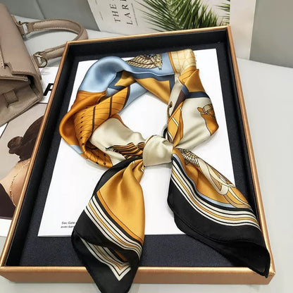 Sophisticated Neck-Protecting Silk Scarf/Kerchief – Versatile Shawl-Style Scarf (HS1002)