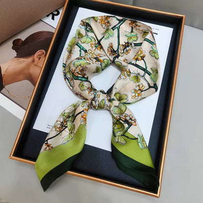 Sophisticated Neck-Protecting Silk Scarf/Kerchief – Versatile Shawl-Style Scarf (HS1002)
