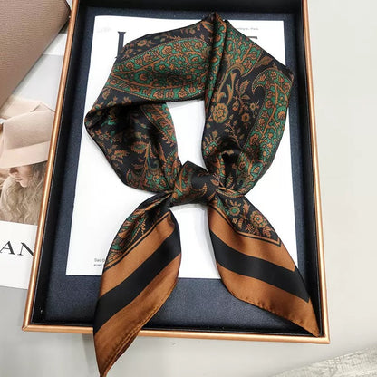 Sophisticated Neck-Protecting Silk Scarf/Kerchief – Versatile Shawl-Style Scarf (HS1002)