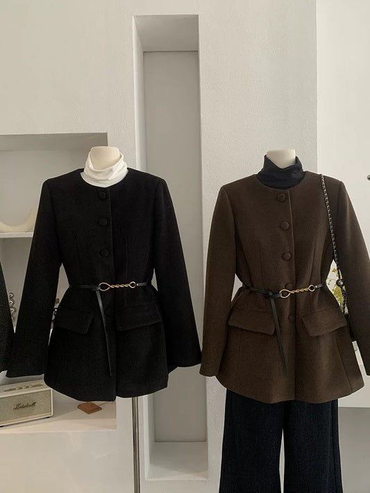 H1279 Ladylike Plush Coat