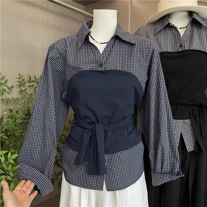 H1262 Faux Two-Piece Shirt