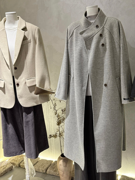 H1339 Cashmere Long Coat