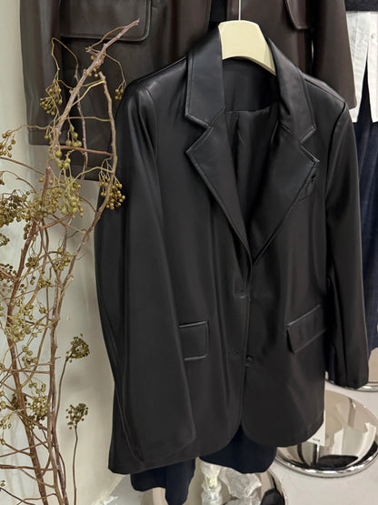 H1340 Women's Leather Suit Jacket