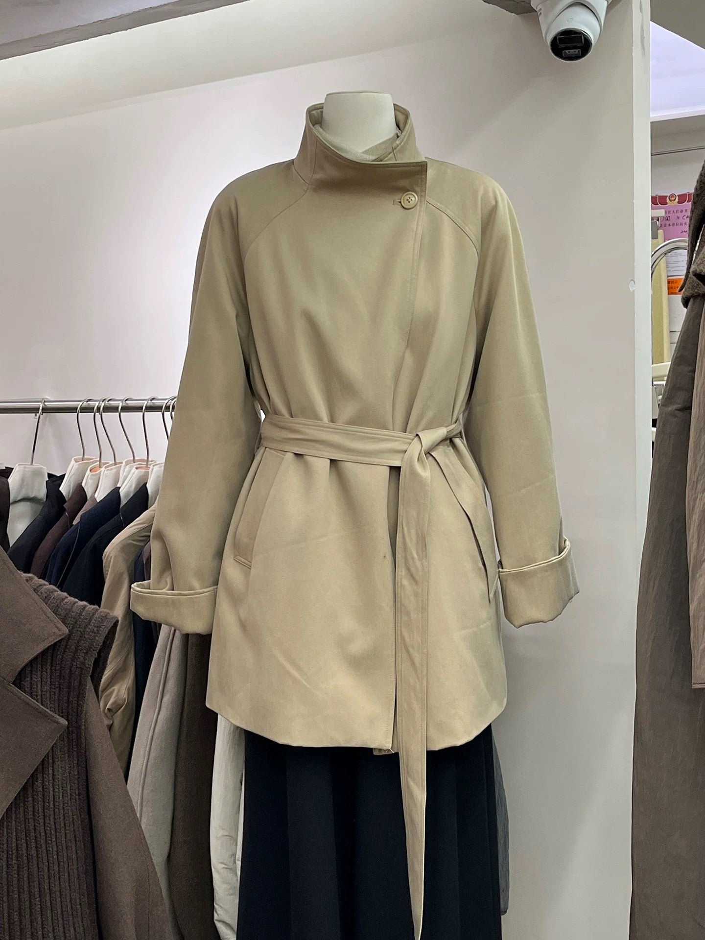 H1307 Women's Waist-cinching Coat