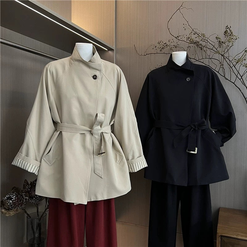 H1226 Women's Short Trench Coat