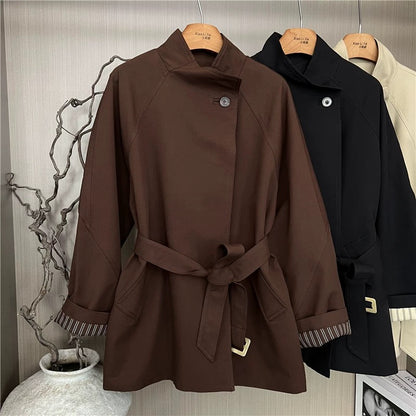 H1226 Women's Short Trench Coat