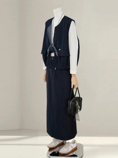 H1378 Women's Denim Suit