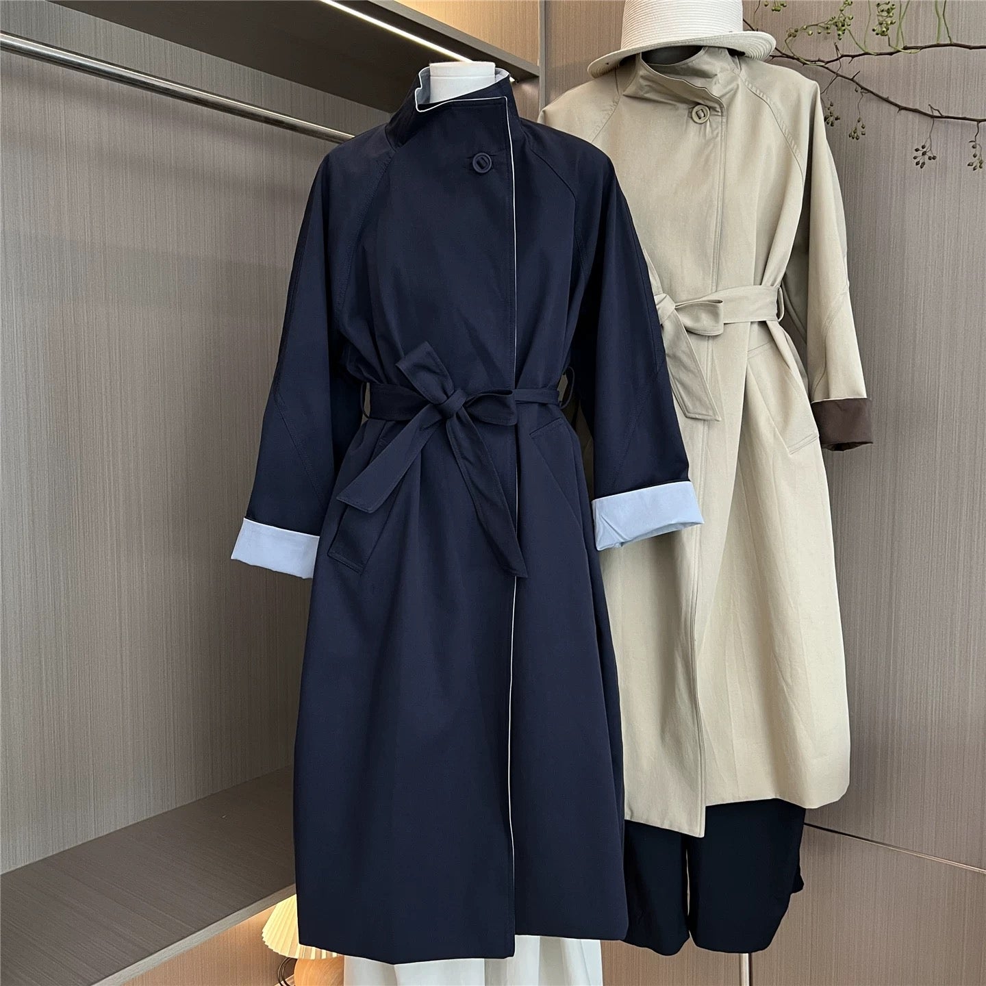 H1216 Long Trench Coat