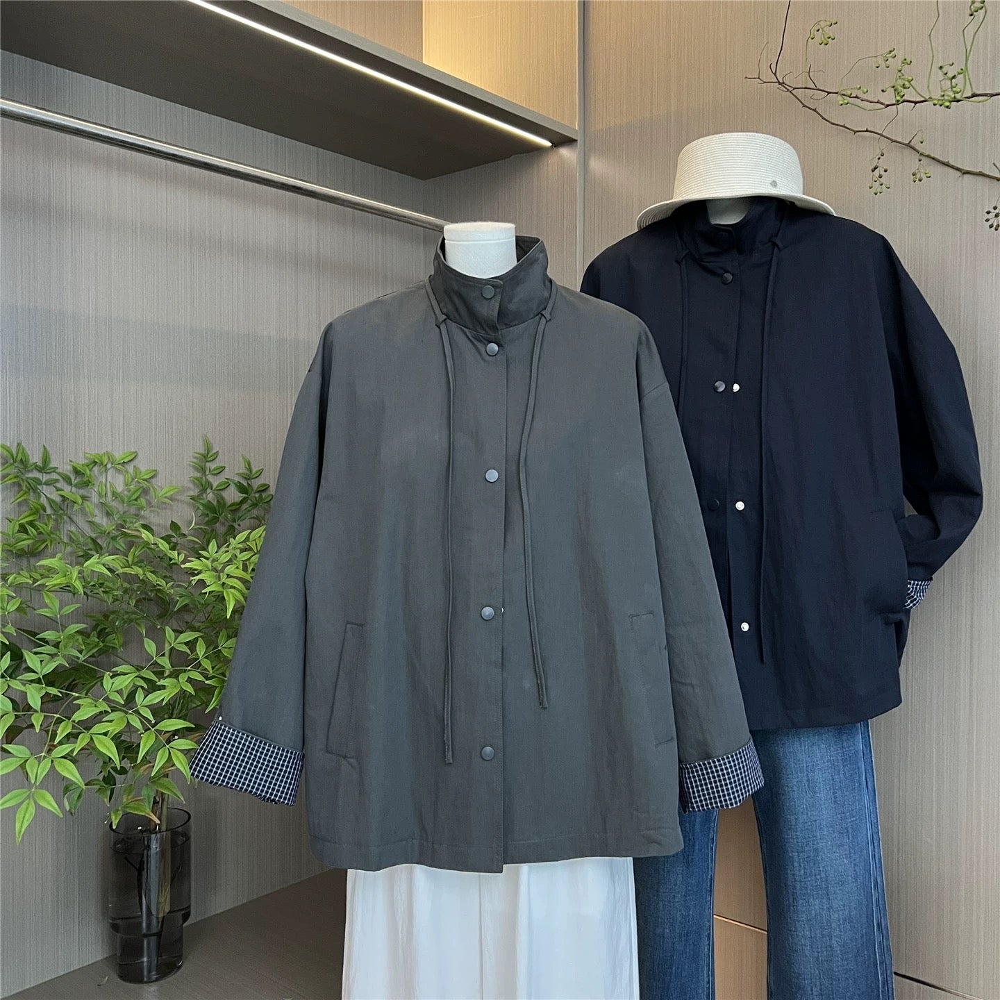 H1233 Chinese Style Women's Trench Coat