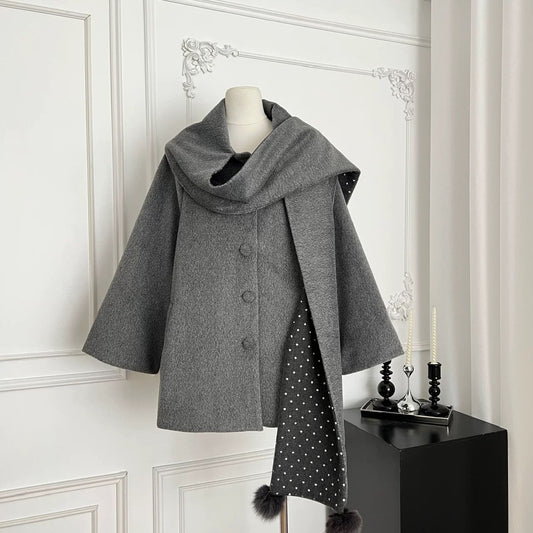 H1354 Women's Wool Cape