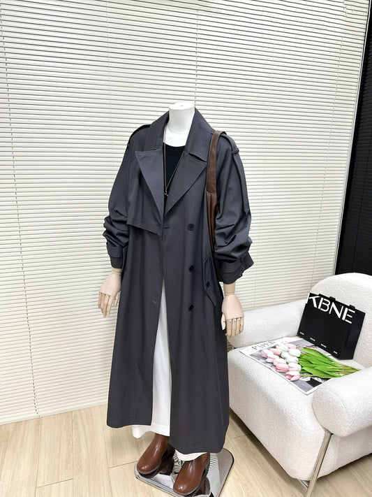 H1386 Long Trench Coat