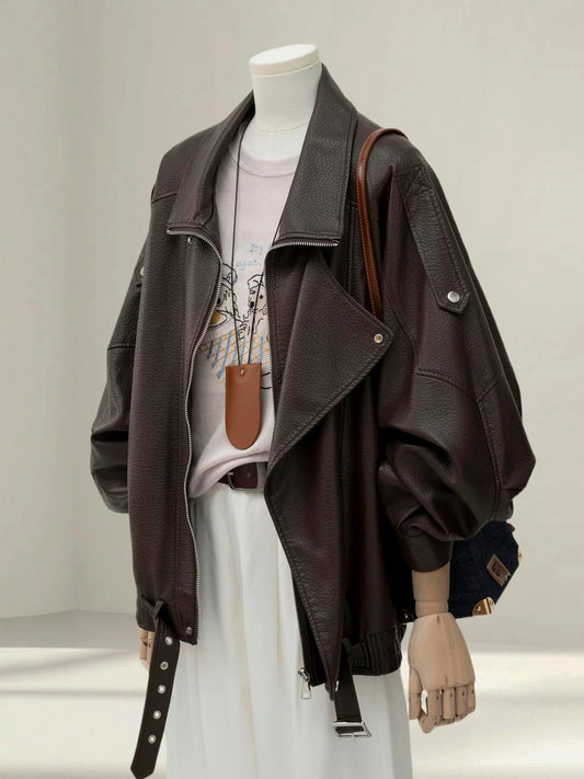 H1399 Women's Leather Jacket